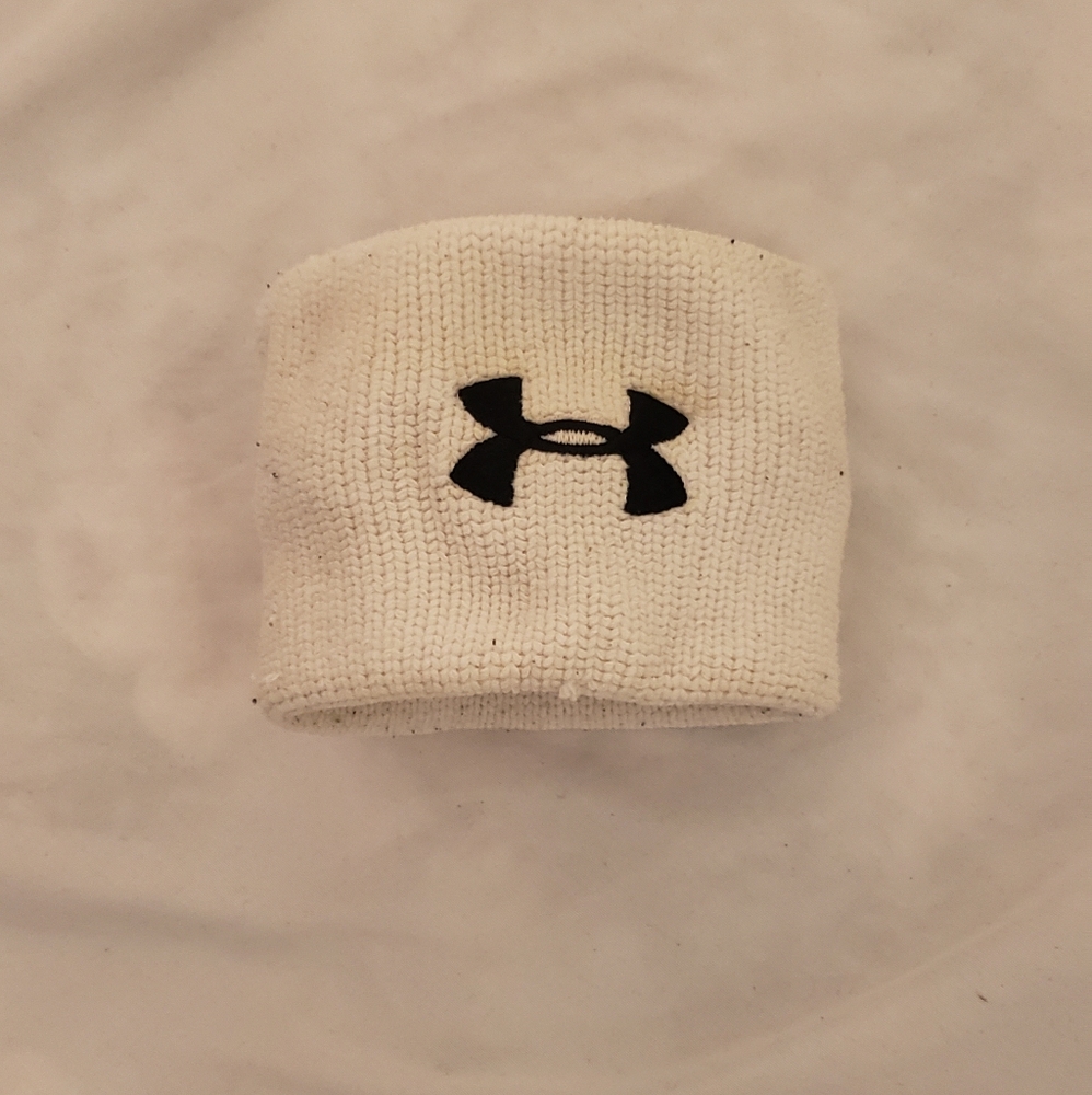 Under Armour Ivory Wristband with Black Logo